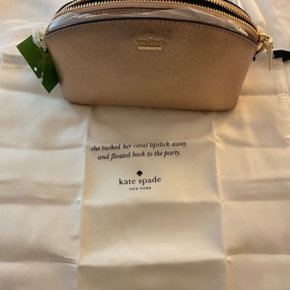 NWT Kate Spade New York Rose Gold Leather Purse - Picture 3 of 5